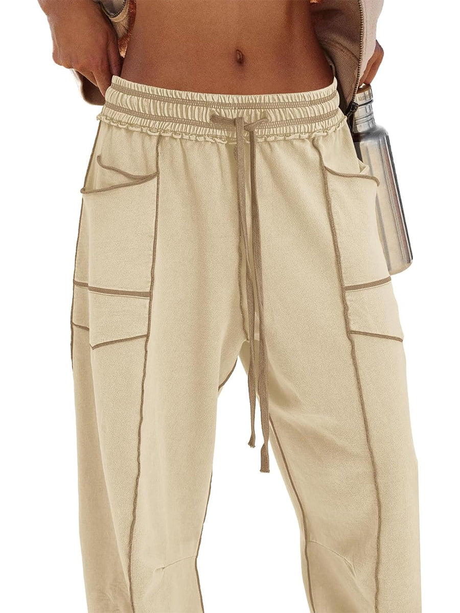 Women's Casual Drawstring Wide Leg Sweatpants Baggy Barrel Pants(Buy 2 Free Shipping)