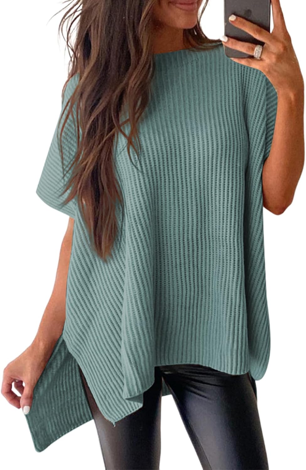 Women's Lightweight Knit Batwing Short Sleeve Sweater (Buy 2 Free Shipping)