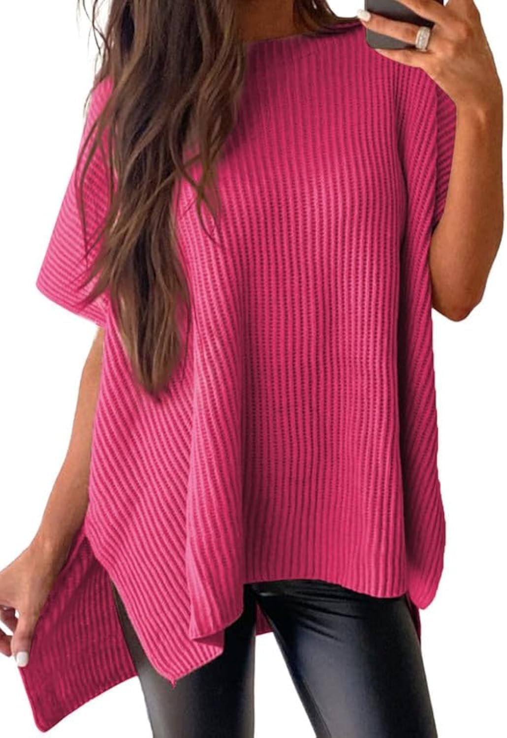 Women's Lightweight Knit Batwing Short Sleeve Sweater (Buy 2 Free Shipping)
