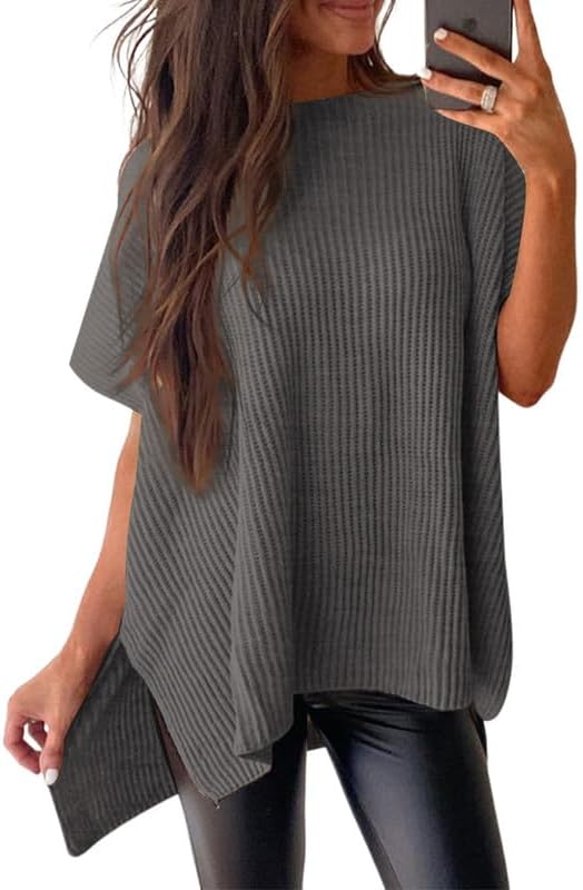 Women's Lightweight Knit Batwing Short Sleeve Sweater (Buy 2 Free Shipping)