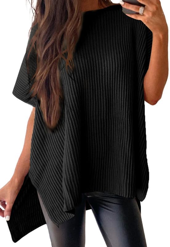 Women's Lightweight Knit Batwing Short Sleeve Sweater (Buy 2 Free Shipping)