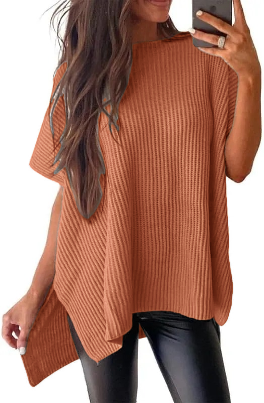 Women's Lightweight Knit Batwing Short Sleeve Sweater (Buy 2 Free Shipping)