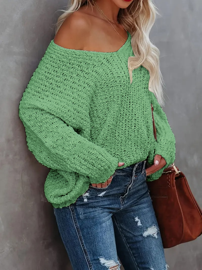 Women's Off-the-Shoulder Sweater Loose Lightweight Pullover Top(BUY 2 FREE SHIPPING)