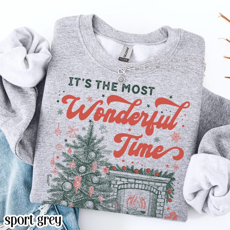'It’s the Most Wonderful Time of The Year' Vintage Christmas sweatshirt