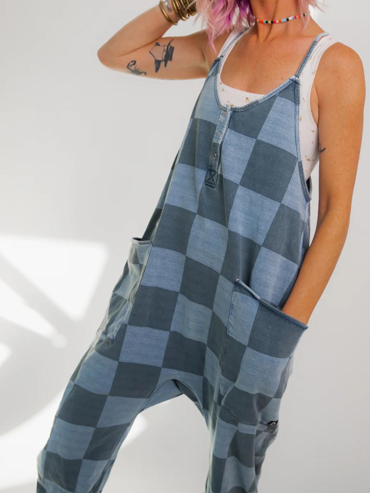 Women's Button Neck Suspender Jumpsuit Casual Overalls(BUY 2 FRRE SHIPPING)