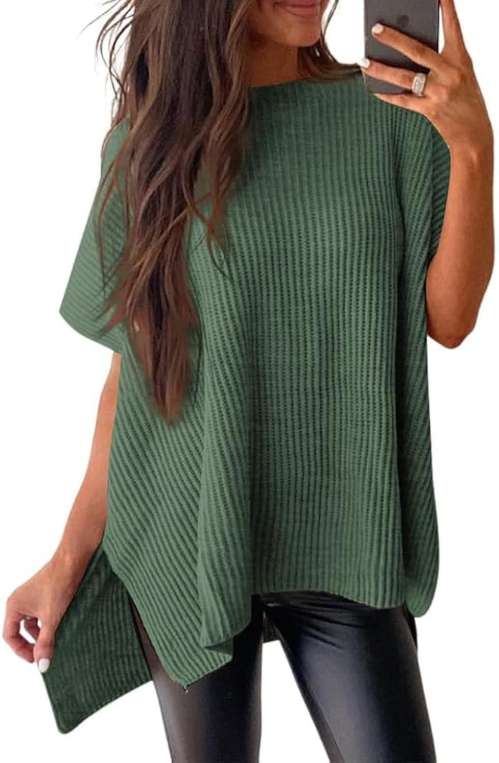 Women's Lightweight Knit Batwing Short Sleeve Sweater (Buy 2 Free Shipping)