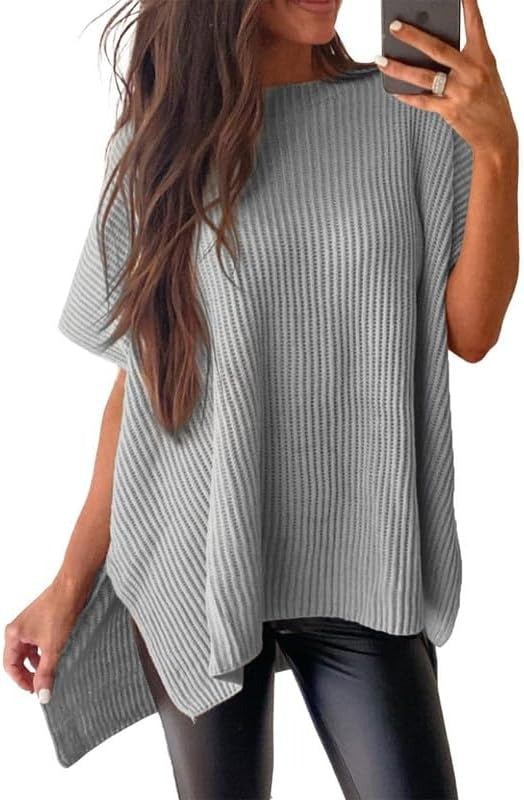 Women's Lightweight Knit Batwing Short Sleeve Sweater (Buy 2 Free Shipping)