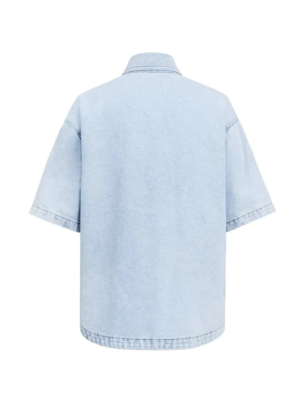 Women Vintage Oversized Button Down Denim Shirt Jacket