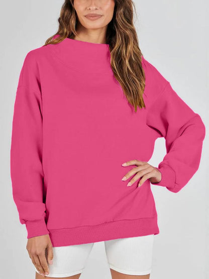 Women's Half Turtleneck Fleece Casual Sweatshirt