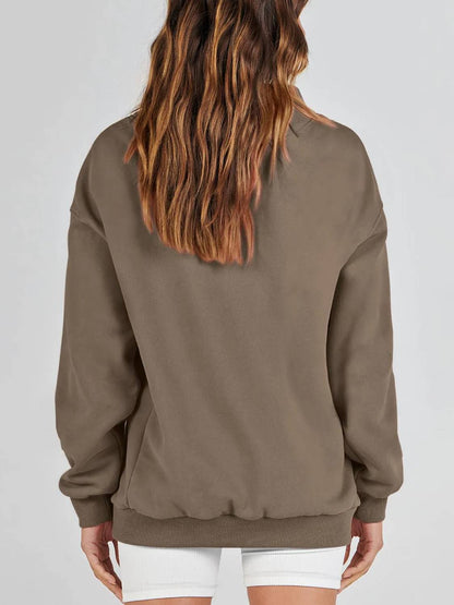 Women's Half Turtleneck Fleece Casual Sweatshirt