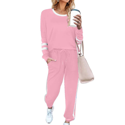 Women's Contrast Color Cuffs Casual Sports Jogging Two-Piece Set(BUY 2 FREE SHIPPING)