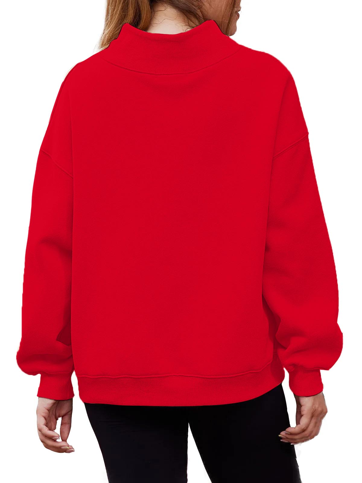 Women's Half Turtleneck Fleece Casual Sweatshirt