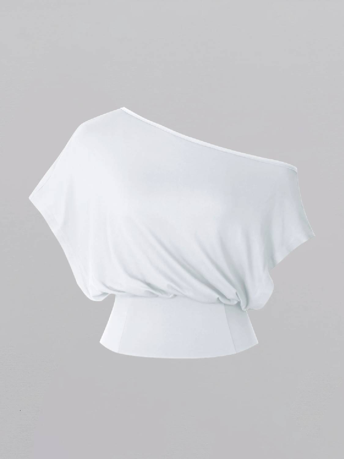 Women Off Shoulder Crop Slim Fit Short Sleeve Shirt Top