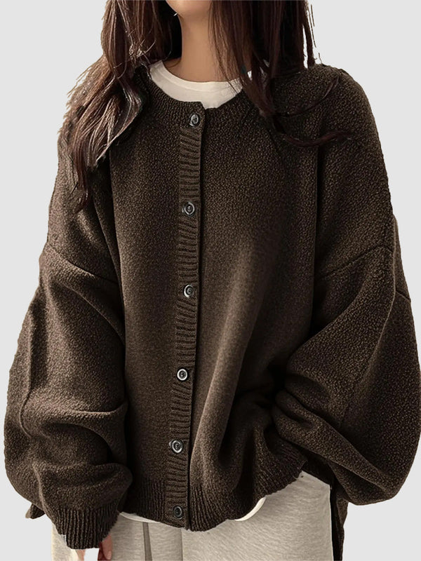 Women's Oversized Cardigan Casual Long Sleeve Button Down Knit Sweater