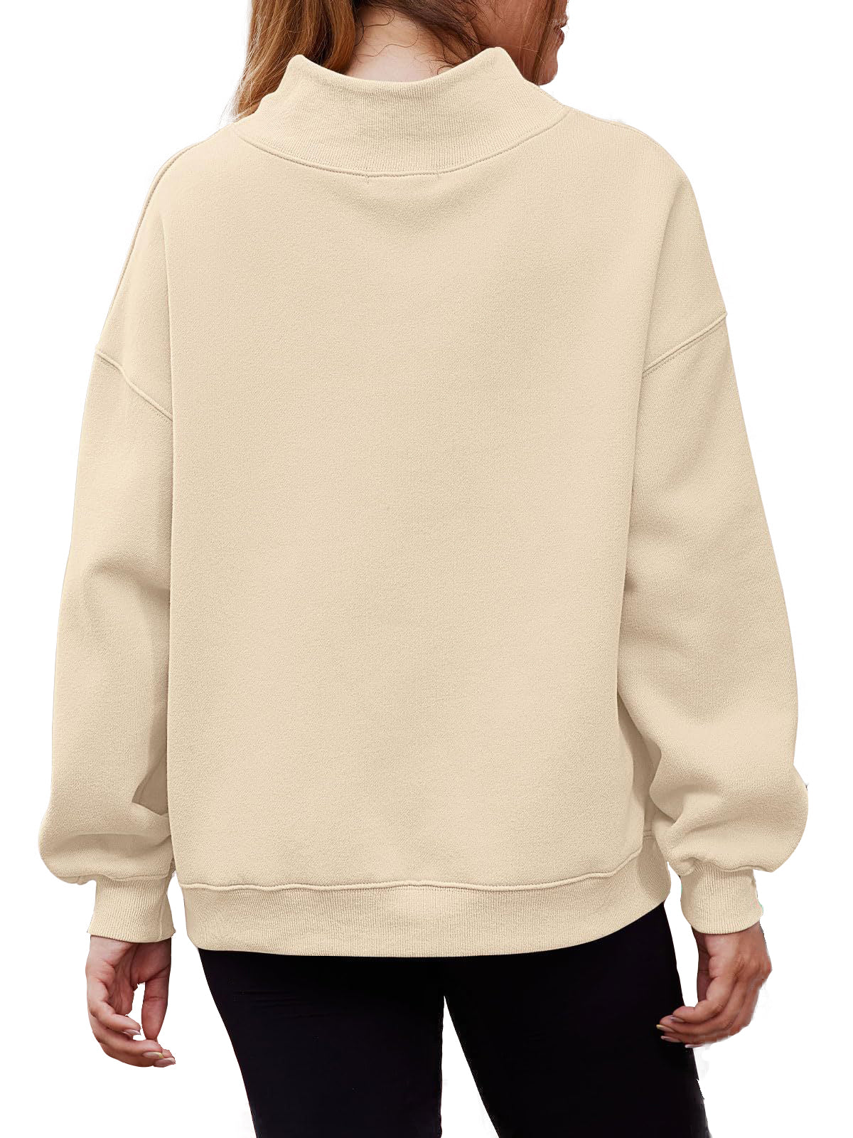Women's Half Turtleneck Fleece Casual Sweatshirt