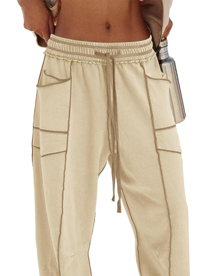 Women's Casual Drawstring Wide Leg Sweatpants Baggy Barrel Pants(Buy 2 Free Shipping)