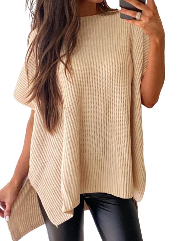 Women's Lightweight Knit Batwing Short Sleeve Sweater (Buy 2 Free Shipping)