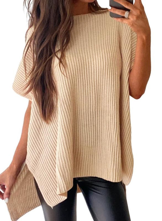 Women's Lightweight Knit Batwing Short Sleeve Sweater (Buy 2 Free Shipping)