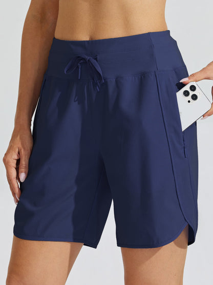 Women's Active 7 Inseam Athletic Long Running High Wasistband Shorts