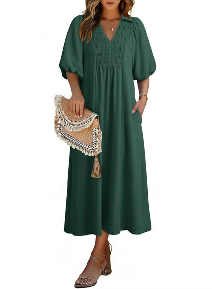 Women's Summer Flowy A-Line Maxi Dress