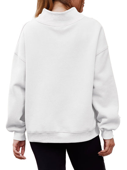 Women's Half Turtleneck Fleece Casual Sweatshirt