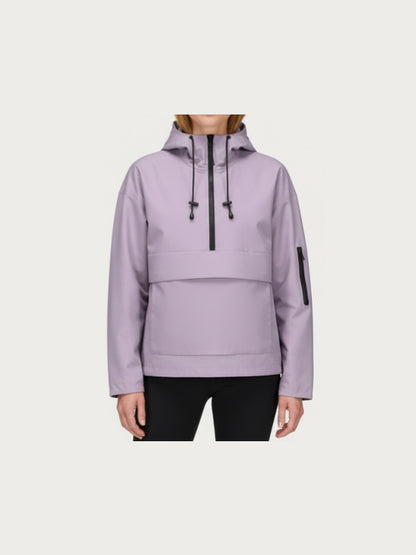 2026 Fleece-lined Waterproof Raincoat Hoodie With Kangaroo Pocket