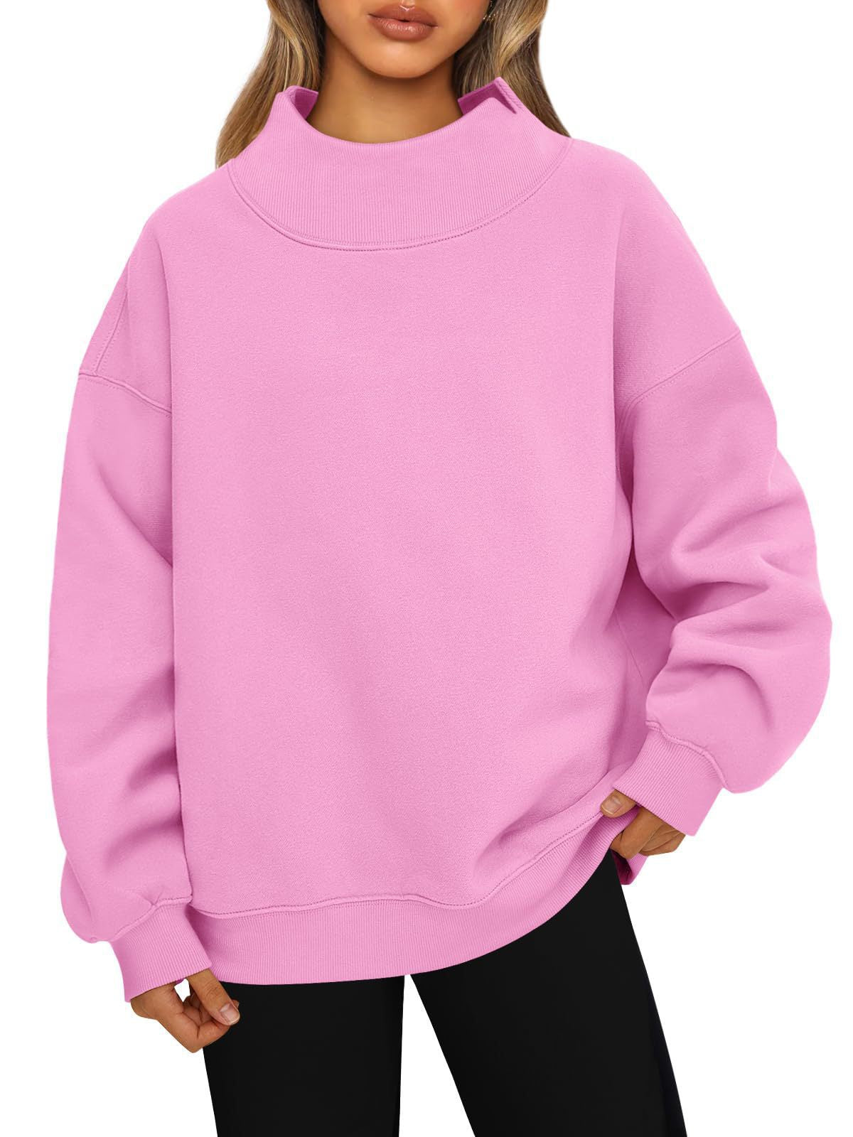 Women's Half Turtleneck Fleece Casual Sweatshirt