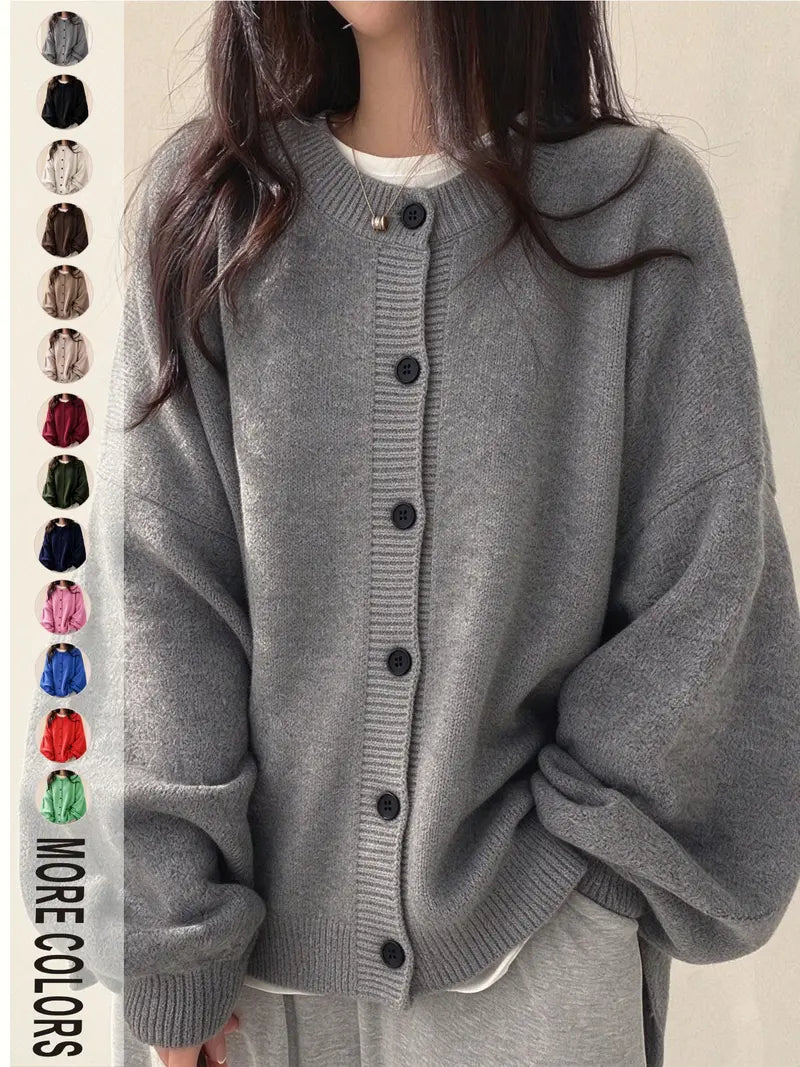 Women's Oversized Cardigan Casual Long Sleeve Button Down Knit Sweater