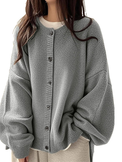 Women's Oversized Cardigan Casual Long Sleeve Button Down Knit Sweater