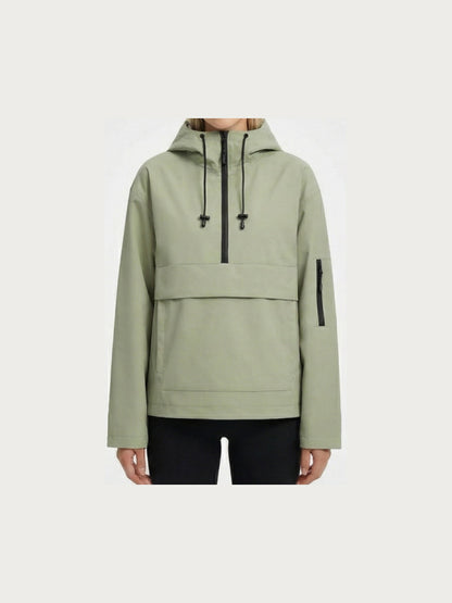2026 Fleece-lined Waterproof Raincoat Hoodie With Kangaroo Pocket