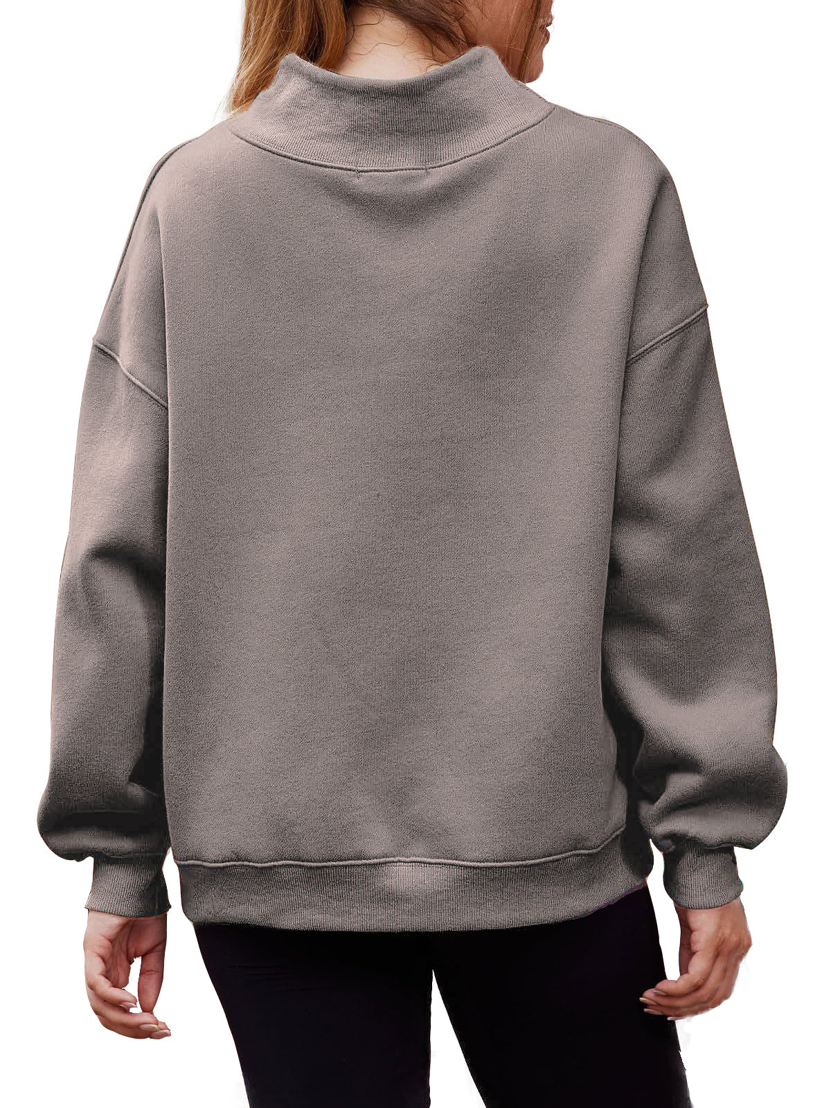 Women's Half Turtleneck Fleece Casual Sweatshirt