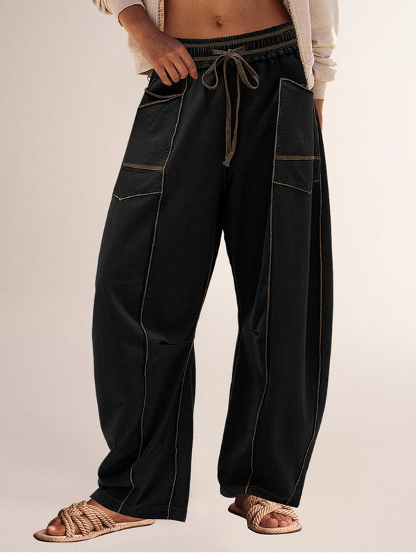 Women's Casual Drawstring Wide Leg Sweatpants Baggy Barrel Pants(Buy 2 Free Shipping)
