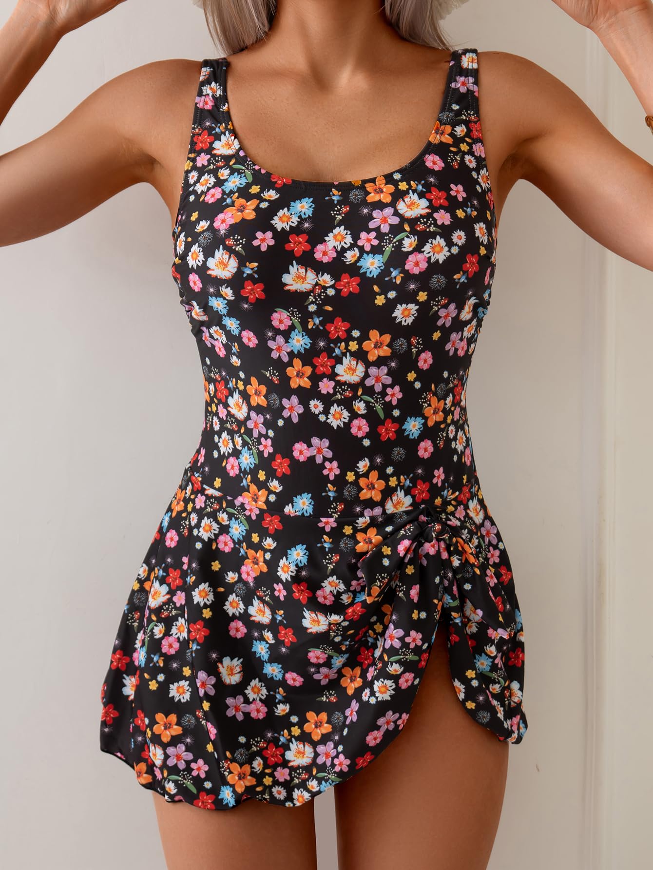 Women's One Piece Swimsuits Tummy Control Swim Dresses