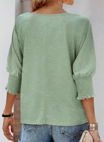 Womens 3/4 Sleeve T-Shirts Cute Crewneck Tees Blouses