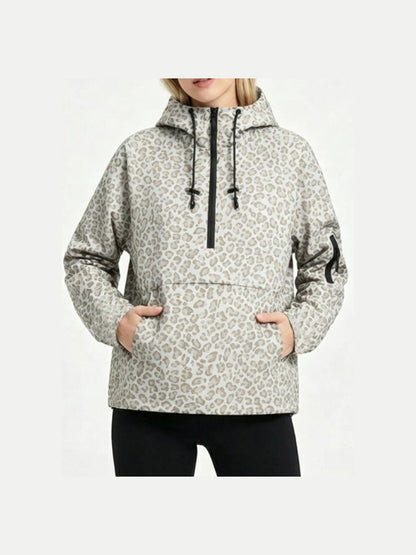 2026 Fleece-lined Waterproof Raincoat Hoodie With Kangaroo Pocket