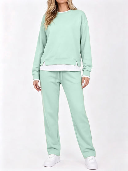 Women's Fake Two‑Piece Sweatshirt Set