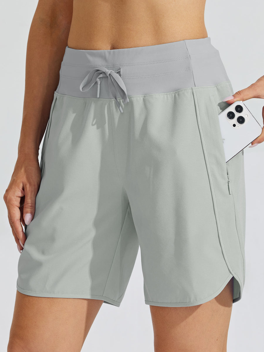 Women's Active 7 Inseam Athletic Long Running High Wasistband Shorts