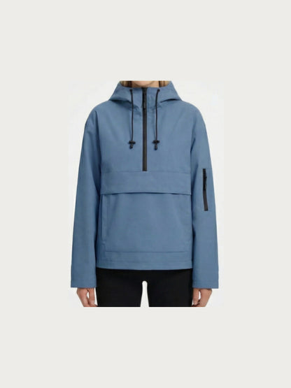 2026 Fleece-lined Waterproof Raincoat Hoodie With Kangaroo Pocket