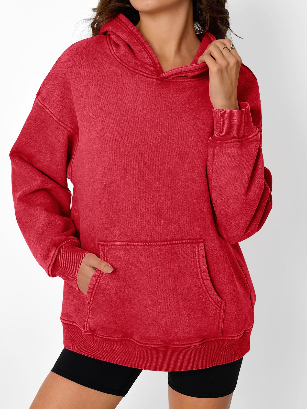 Unisex Casual Oversized Acid Wash Tops Hoodie Pullover(Buy 2 Free Shipping)