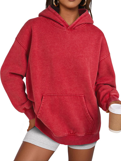 Unisex Casual Oversized Acid Wash Tops Hoodie Pullover(Buy 2 Free Shipping)