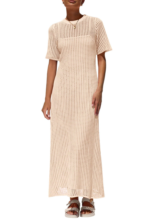 Women's Hollow Cover Up and Slip Dress Two-Piece Dress