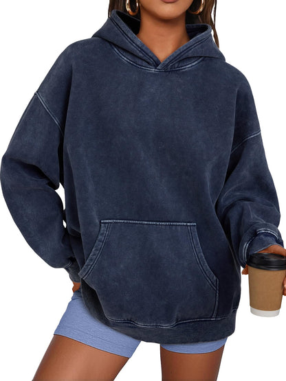 Unisex Casual Oversized Acid Wash Tops Hoodie Pullover(Buy 2 Free Shipping)