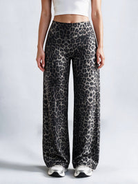 Dark gray leopard print