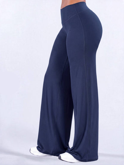 Women’s Light Simple Leopard-Print Wide-Leg Pants