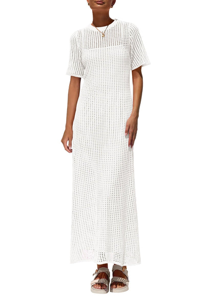 Women's Hollow Cover Up and Slip Dress Two-Piece Dress