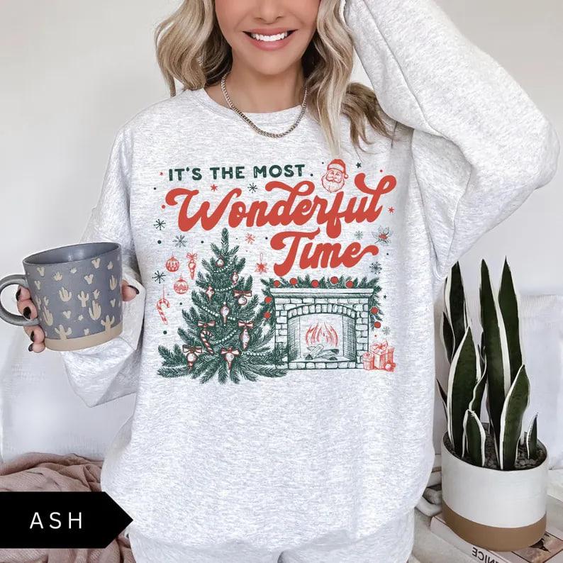 'It’s the Most Wonderful Time of The Year' Vintage Christmas sweatshirt