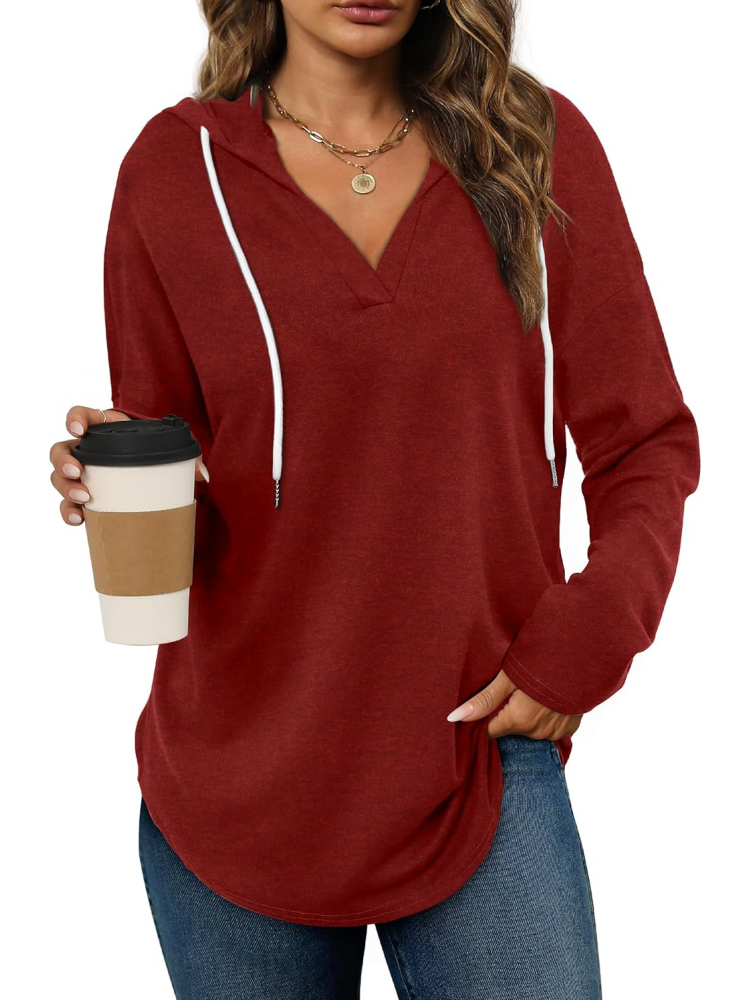 Women's Long Sleeve Plaid Oversized Hoodies