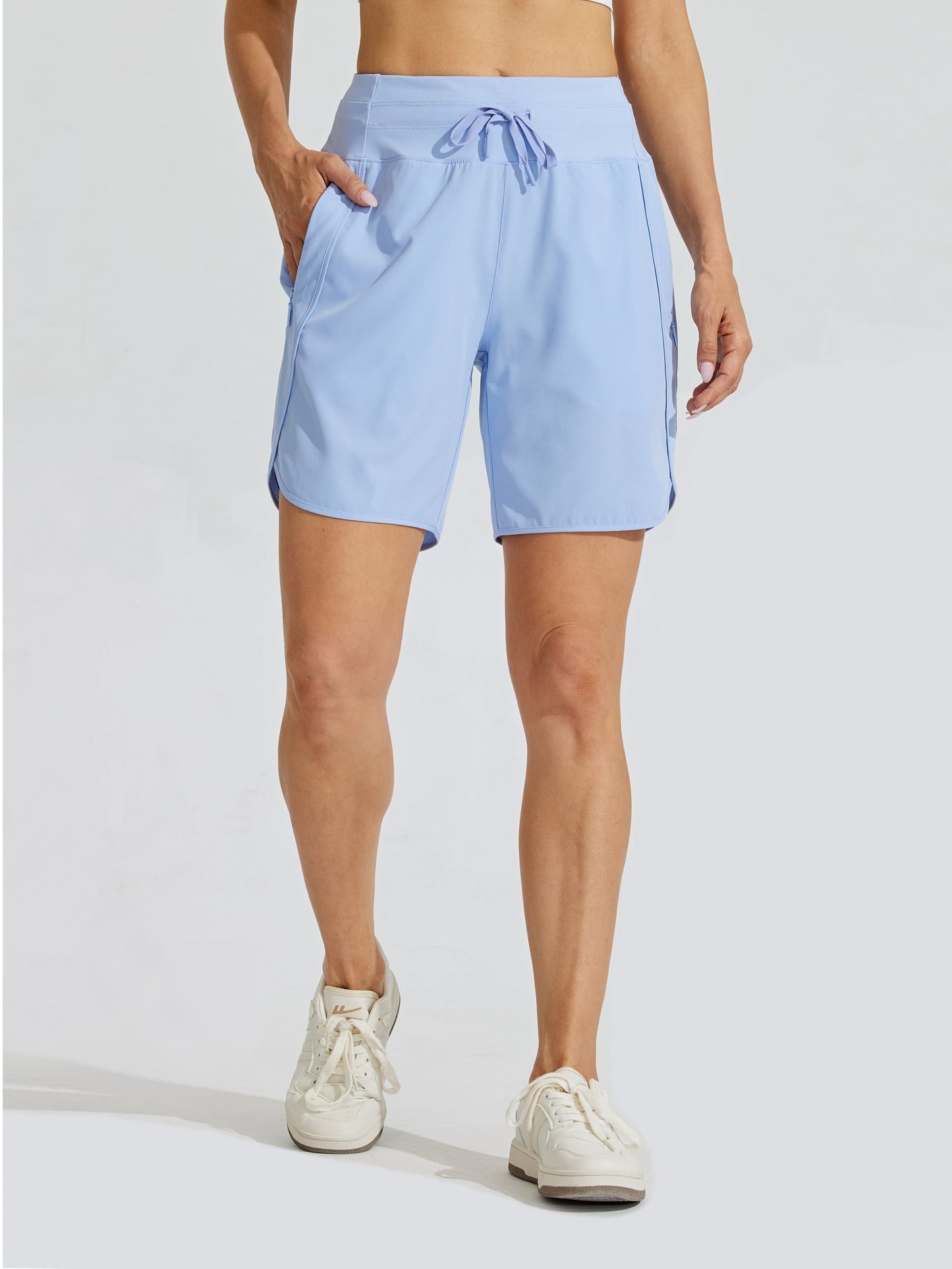Women's Active 7 Inseam Athletic Long Running High Wasistband Shorts