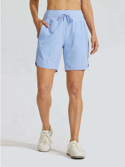 Women's Active 7 Inseam Athletic Long Running High Wasistband Shorts