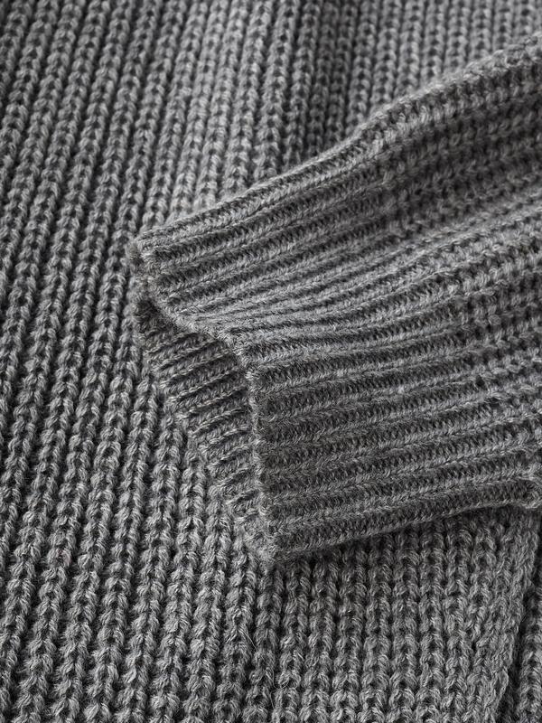 Women's Plain High Low Hem Wrap Tunic Sweater Dress(Buy 2 Free Shipping)